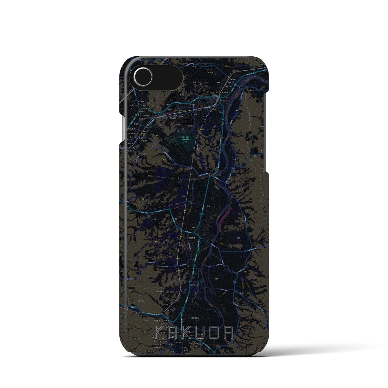 【角田(宮城県)】地図柄iPhoneケース(バックカバータイプ)