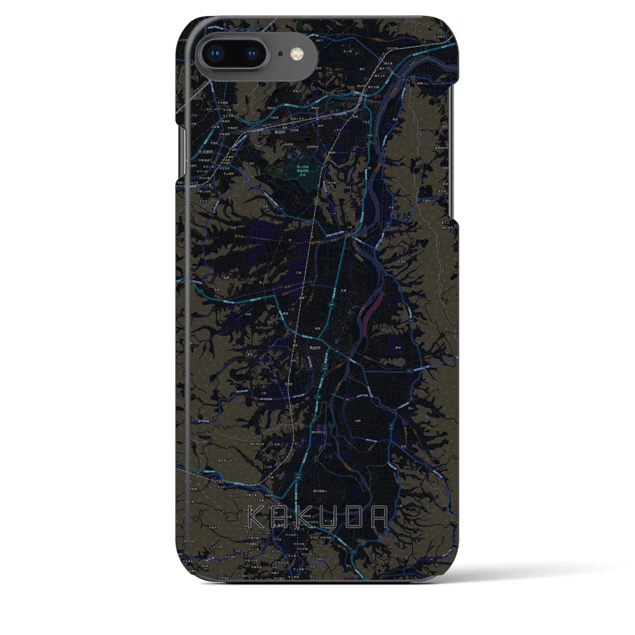 【角田(宮城県)】地図柄iPhoneケース(バックカバータイプ)