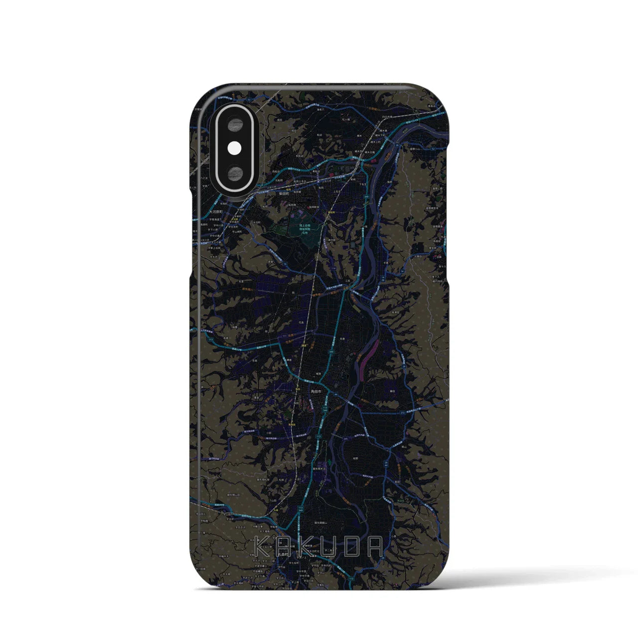 【角田(宮城県)】地図柄iPhoneケース(バックカバータイプ)