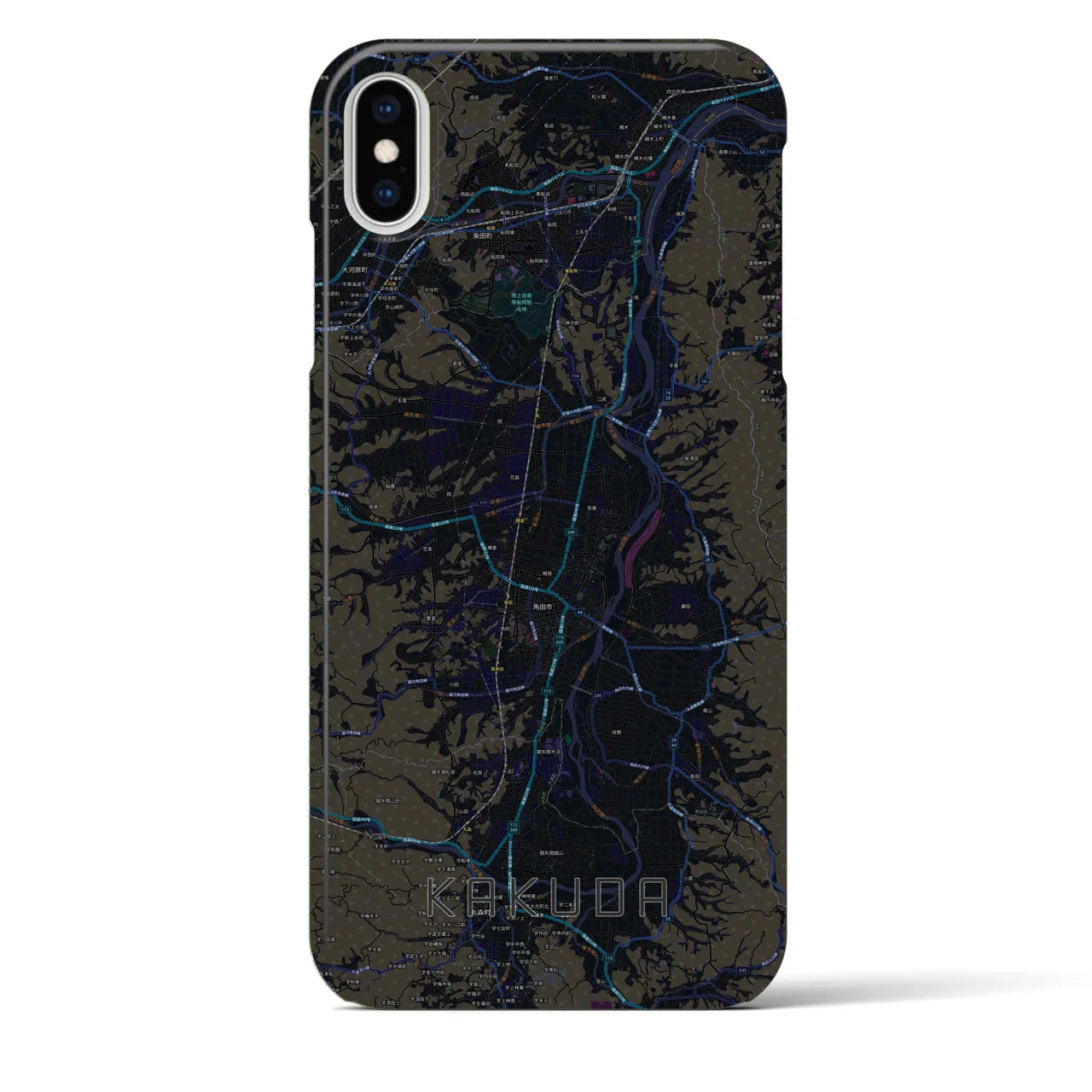 【角田(宮城県)】地図柄iPhoneケース(バックカバータイプ)