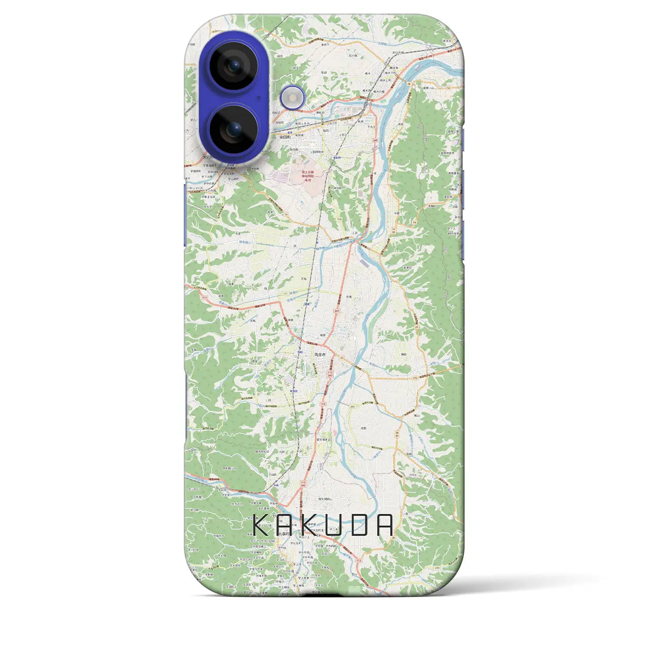 【角田(宮城県)】地図柄iPhoneケース(バックカバータイプ)ナチュラル・iPhone 16 Pro Max 用