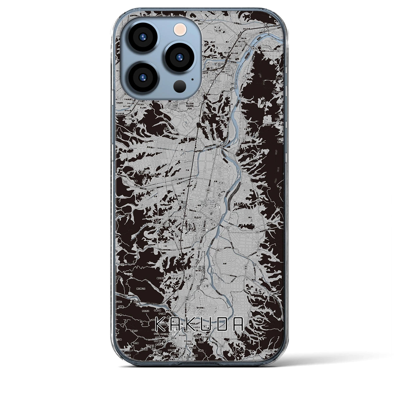 【角田(宮城県)】地図柄iPhoneケース(クリアタイプ)