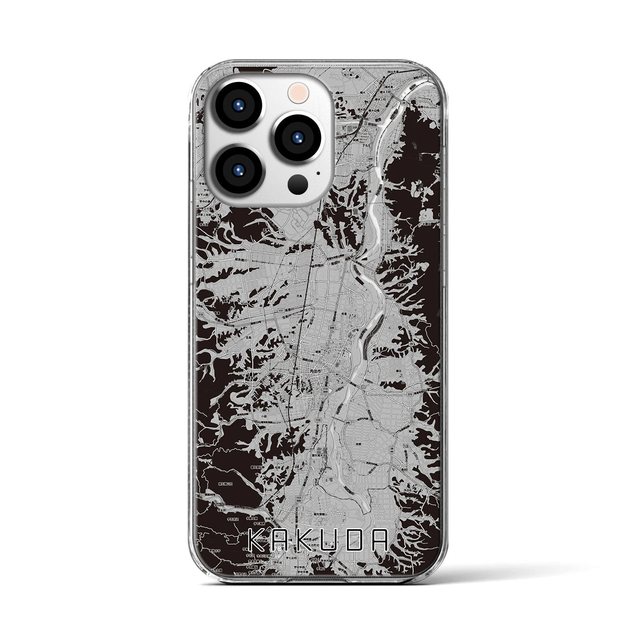 【角田(宮城県)】地図柄iPhoneケース(クリアタイプ)