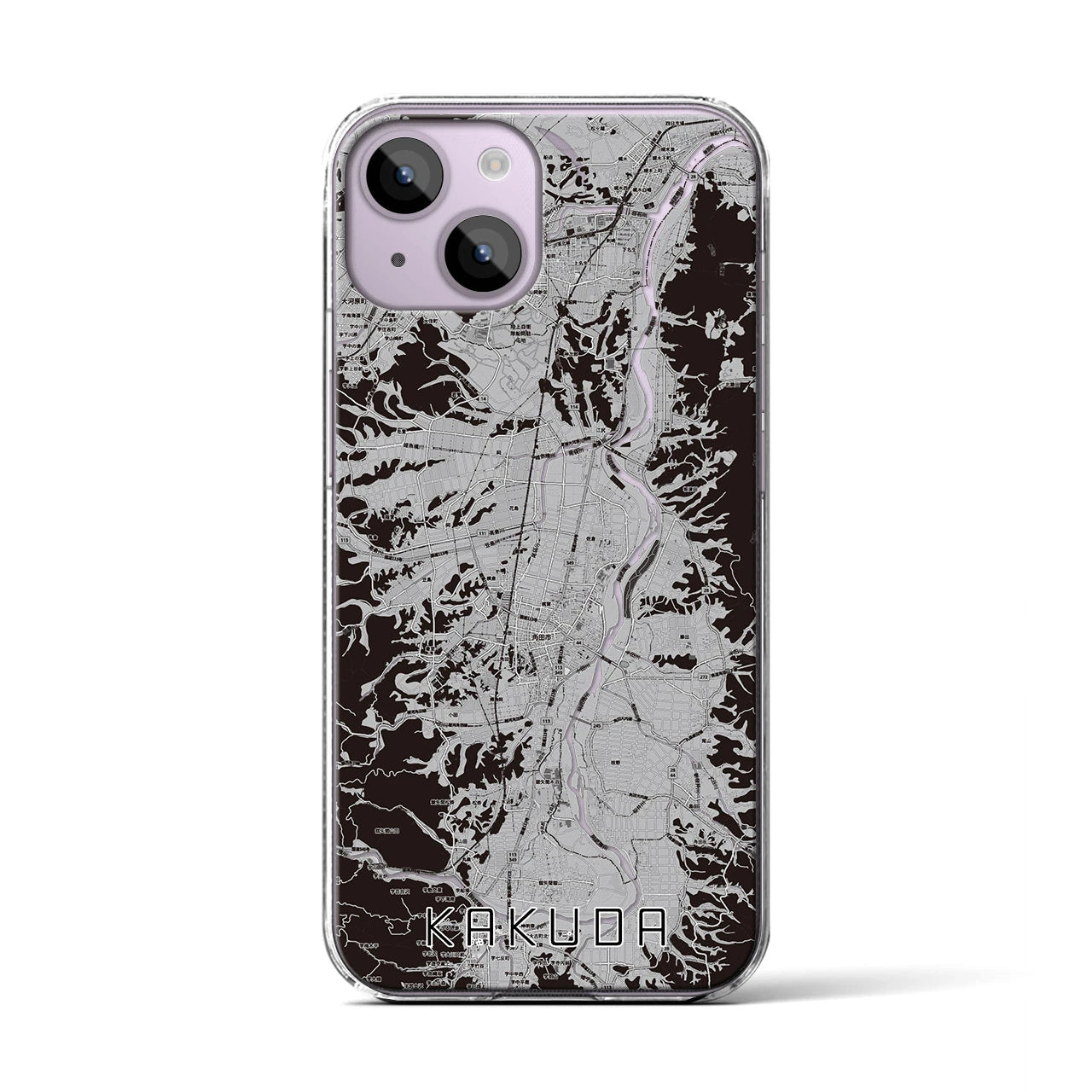 【角田(宮城県)】地図柄iPhoneケース(クリアタイプ)