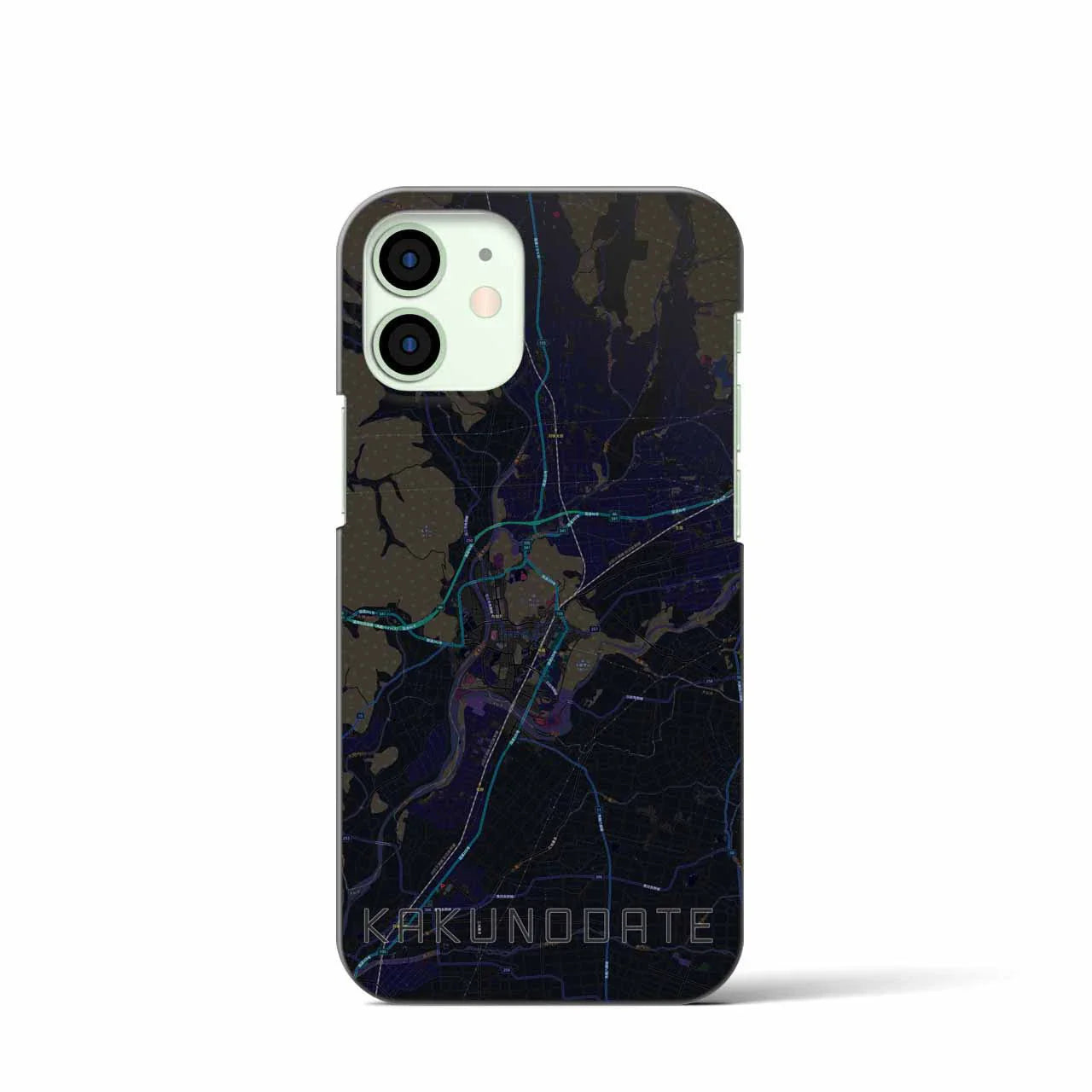 【角館(秋田県)】地図柄iPhoneケース(バックカバータイプ)
