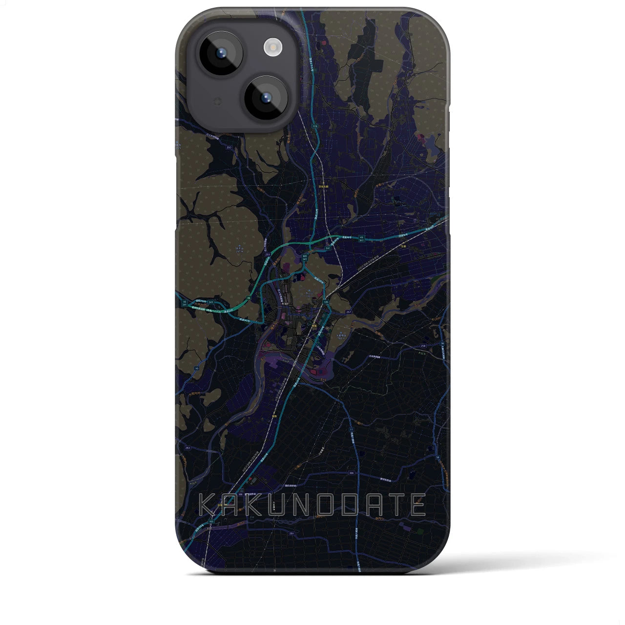 【角館(秋田県)】地図柄iPhoneケース(バックカバータイプ)