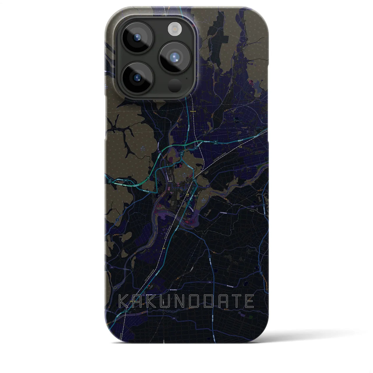 【角館(秋田県)】地図柄iPhoneケース(バックカバータイプ)