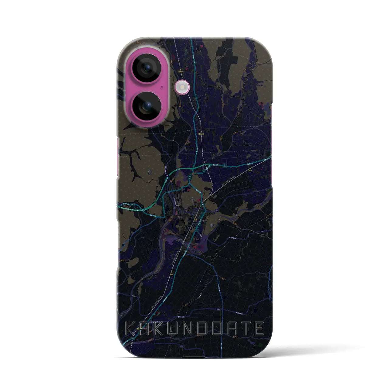 【角館(秋田県)】地図柄iPhoneケース(バックカバータイプ)