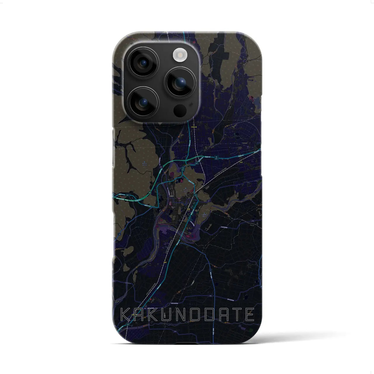 【角館(秋田県)】地図柄iPhoneケース(バックカバータイプ)