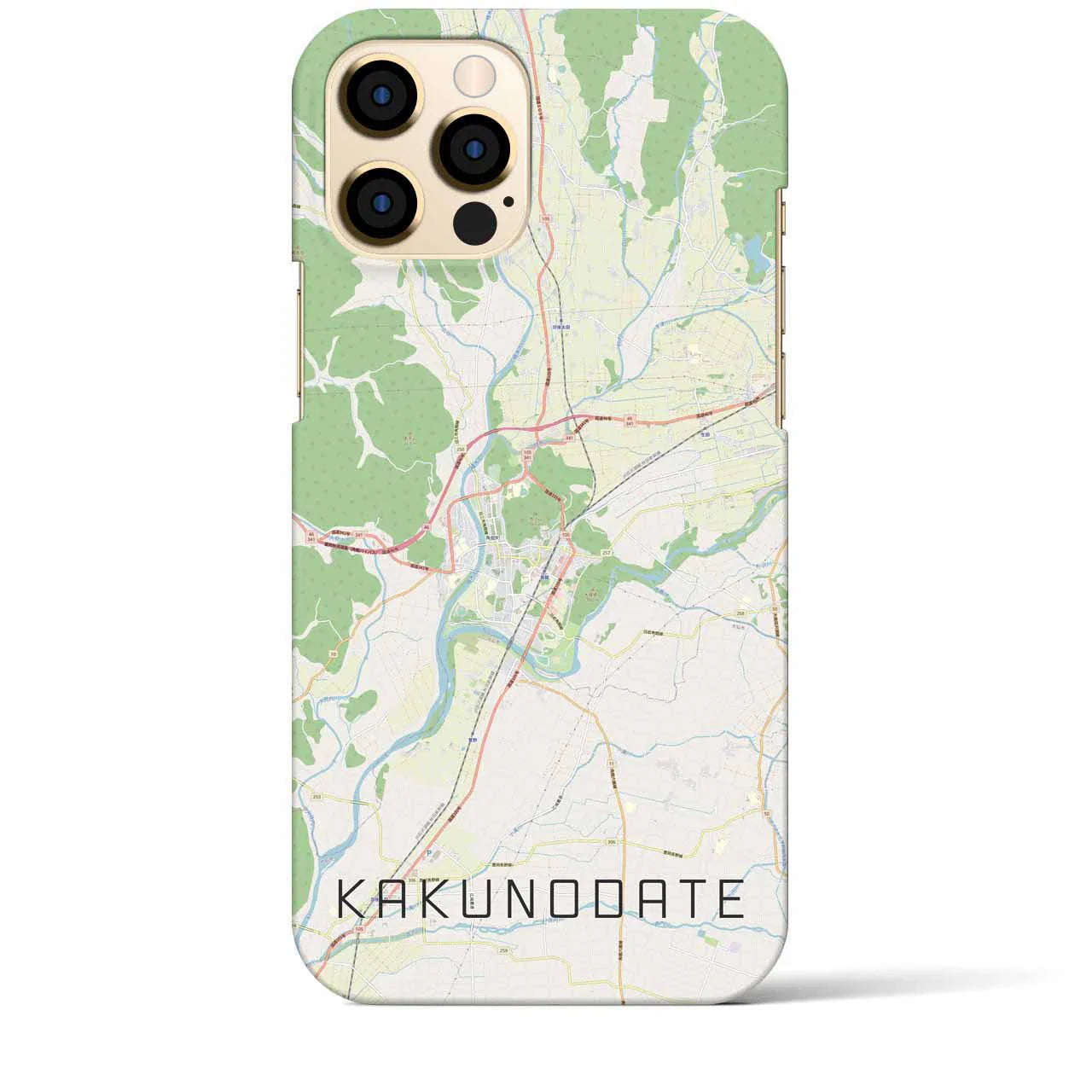 【角館(秋田県)】地図柄iPhoneケース(バックカバータイプ)