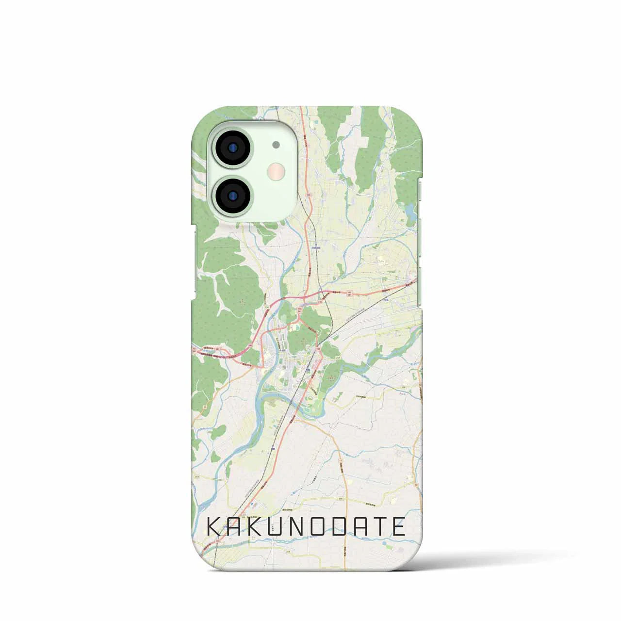 【角館(秋田県)】地図柄iPhoneケース(バックカバータイプ)