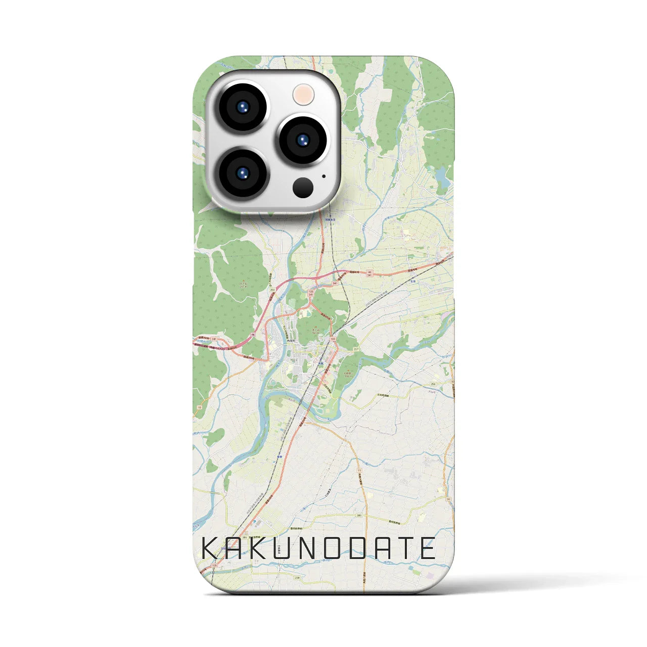 【角館(秋田県)】地図柄iPhoneケース(バックカバータイプ)
