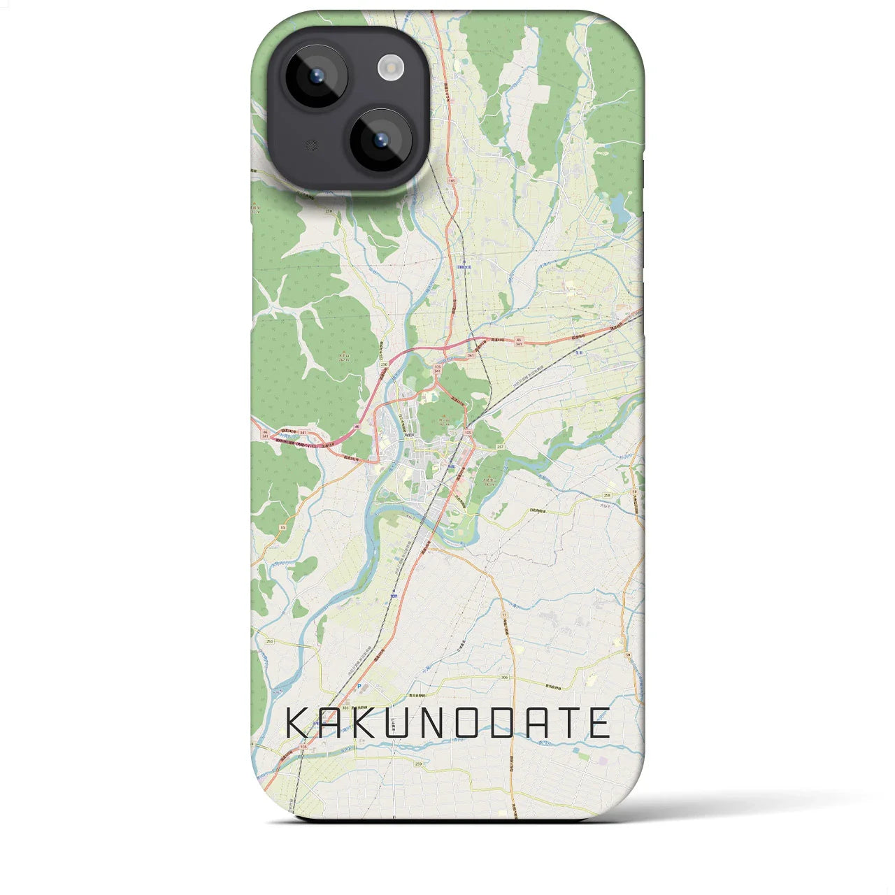【角館(秋田県)】地図柄iPhoneケース(バックカバータイプ)