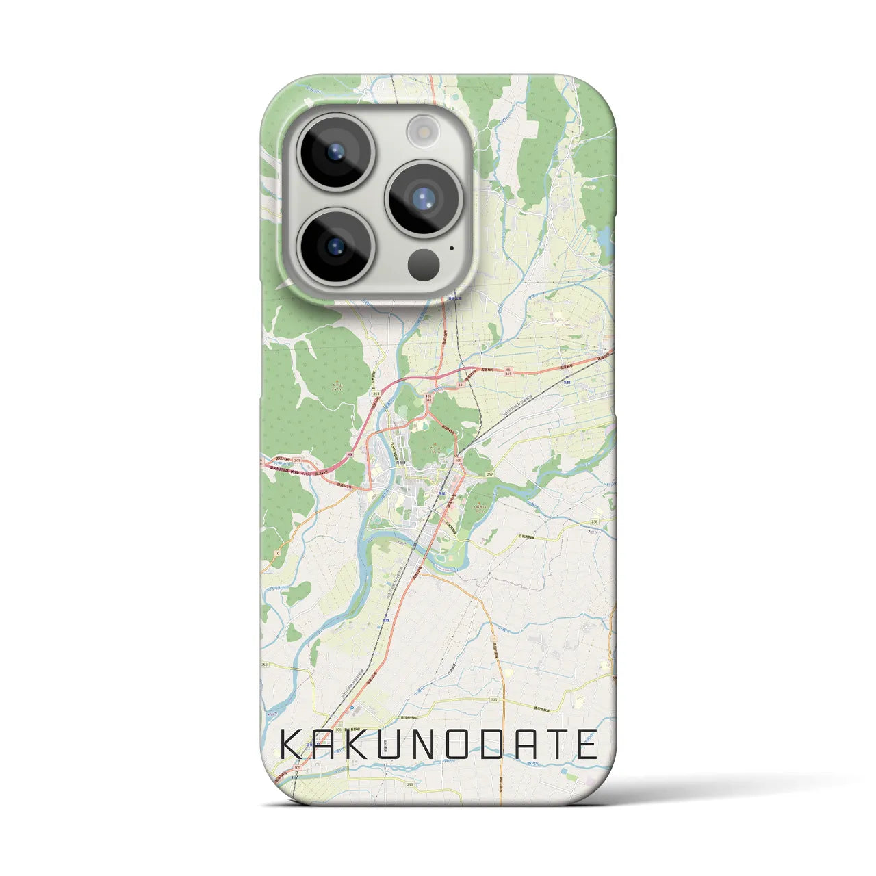 【角館(秋田県)】地図柄iPhoneケース(バックカバータイプ)