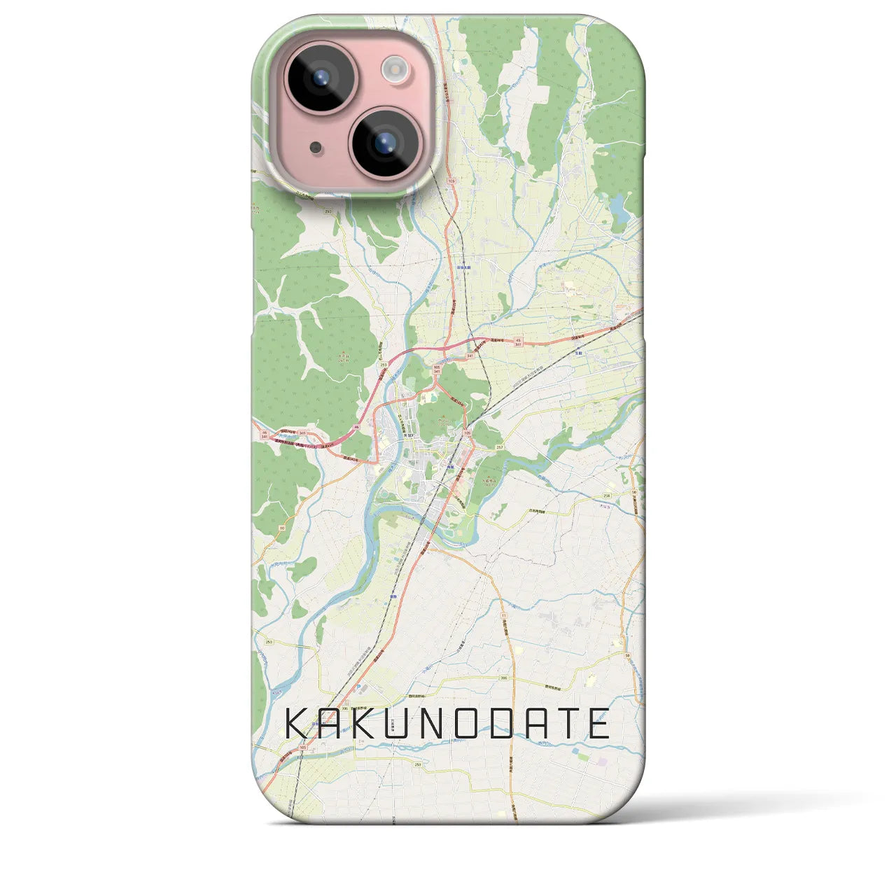 【角館(秋田県)】地図柄iPhoneケース(バックカバータイプ)