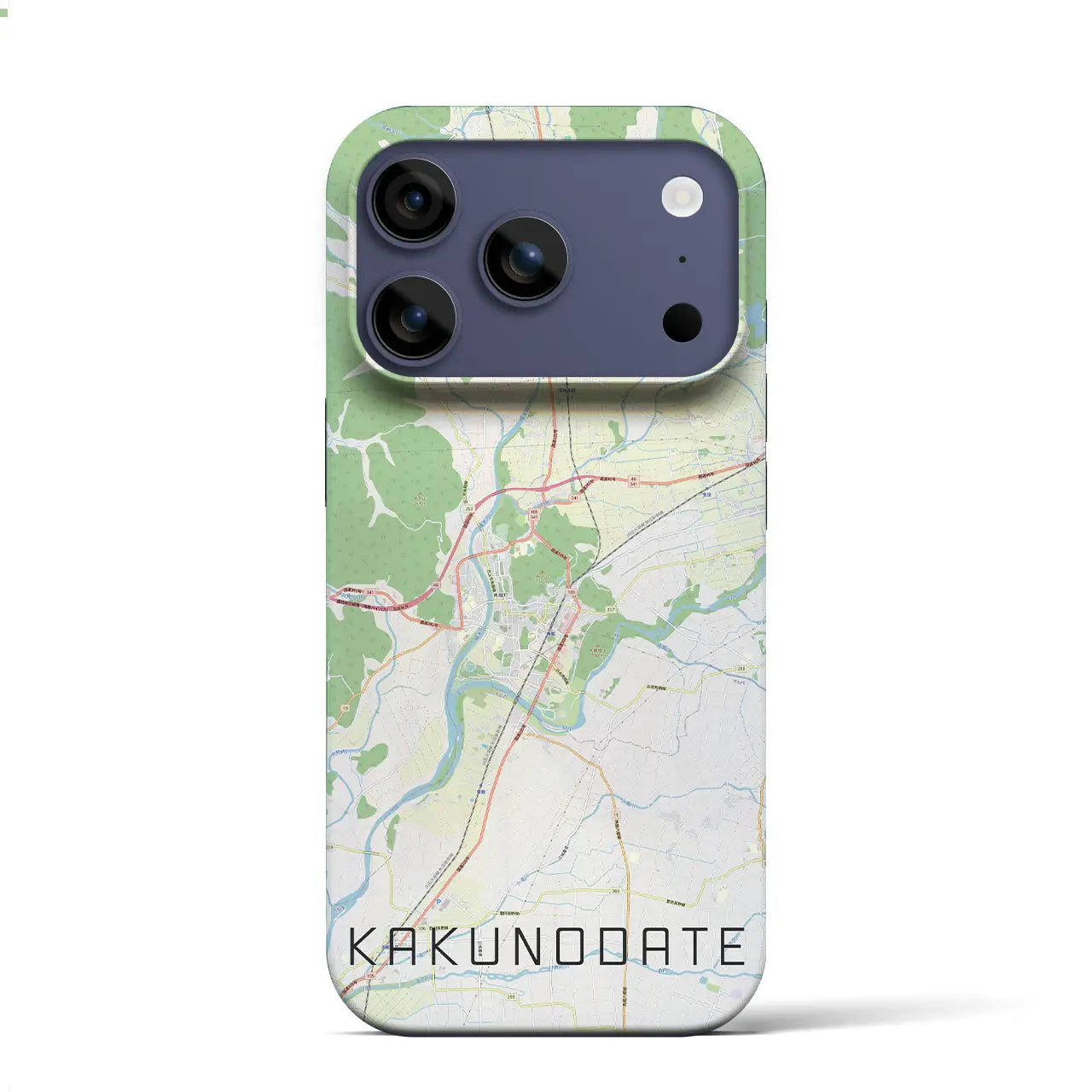 【角館(秋田県)】地図柄iPhoneケース(バックカバータイプ)