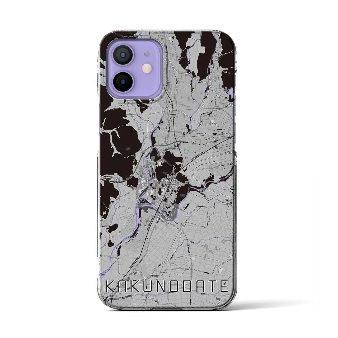 【角館(秋田県)】地図柄iPhoneケース(クリアタイプ)