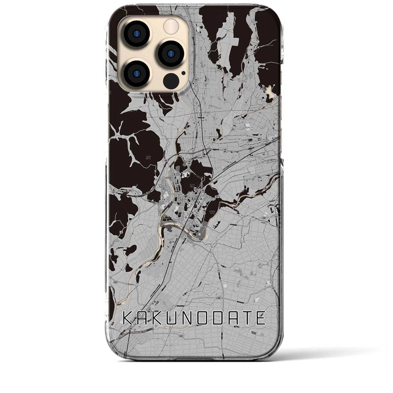 【角館(秋田県)】地図柄iPhoneケース(クリアタイプ)