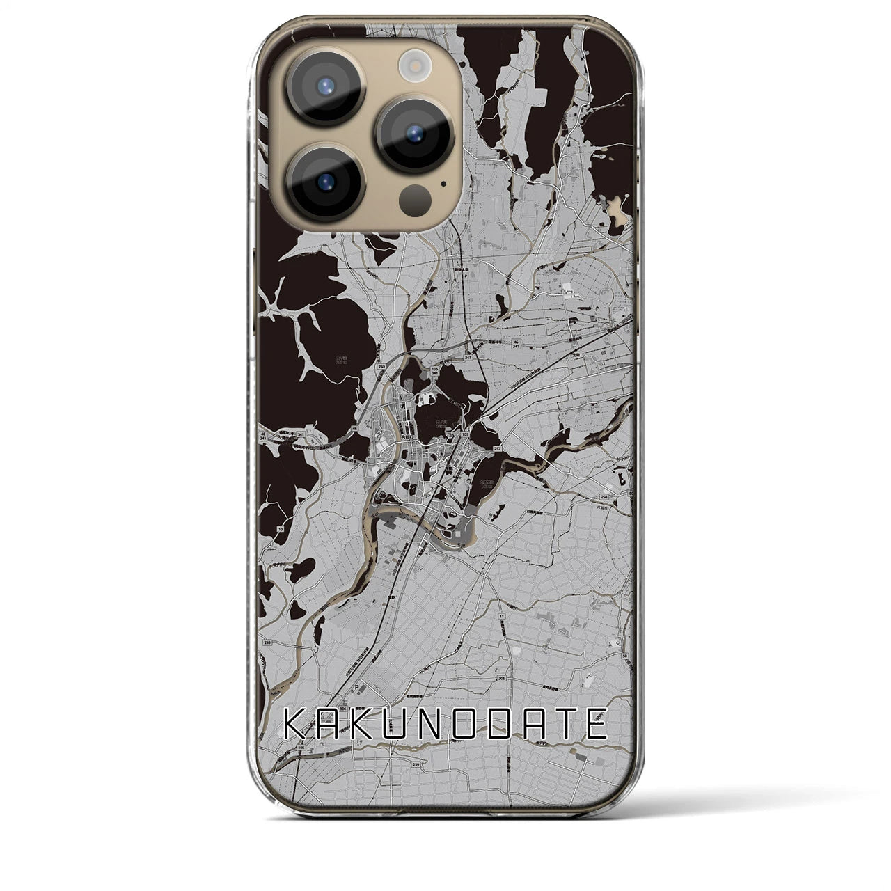 【角館(秋田県)】地図柄iPhoneケース(クリアタイプ)