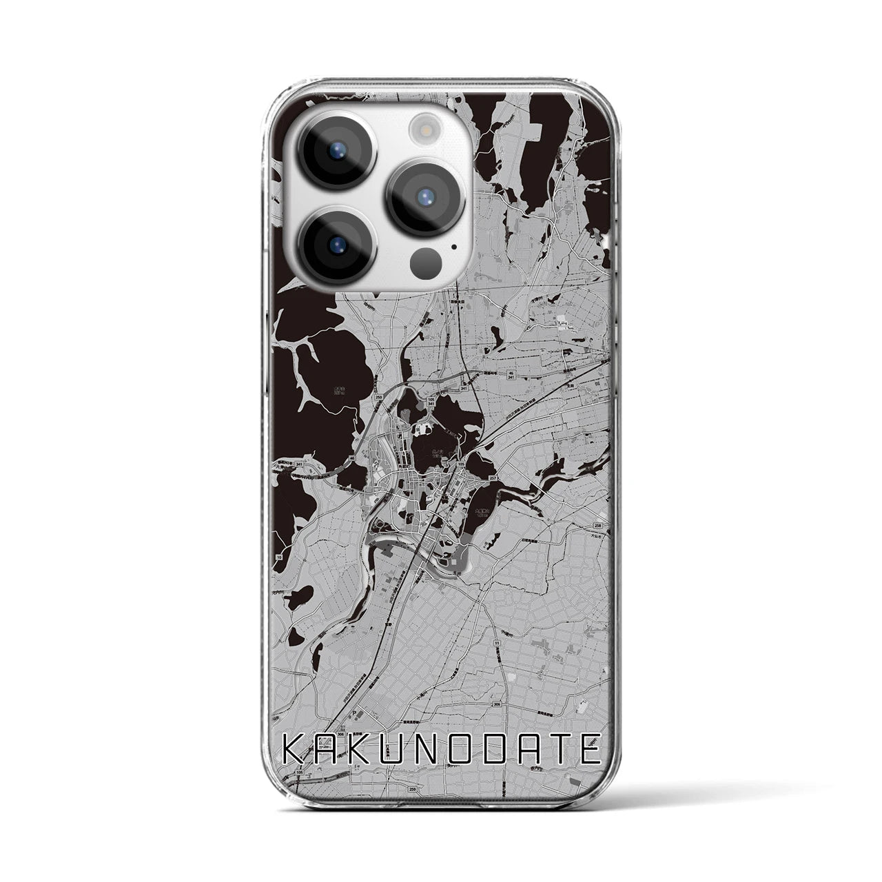 【角館(秋田県)】地図柄iPhoneケース(クリアタイプ)