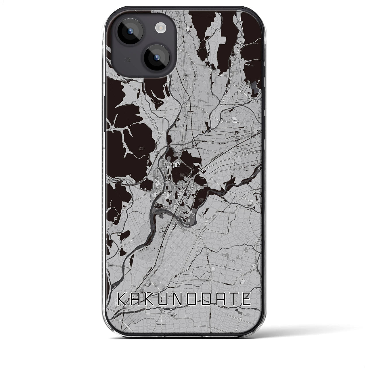 【角館(秋田県)】地図柄iPhoneケース(クリアタイプ)