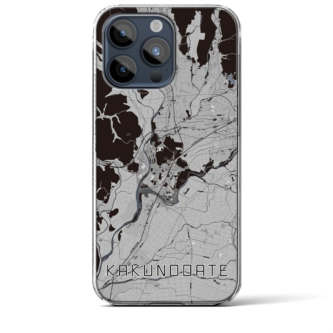 【角館(秋田県)】地図柄iPhoneケース(クリアタイプ)