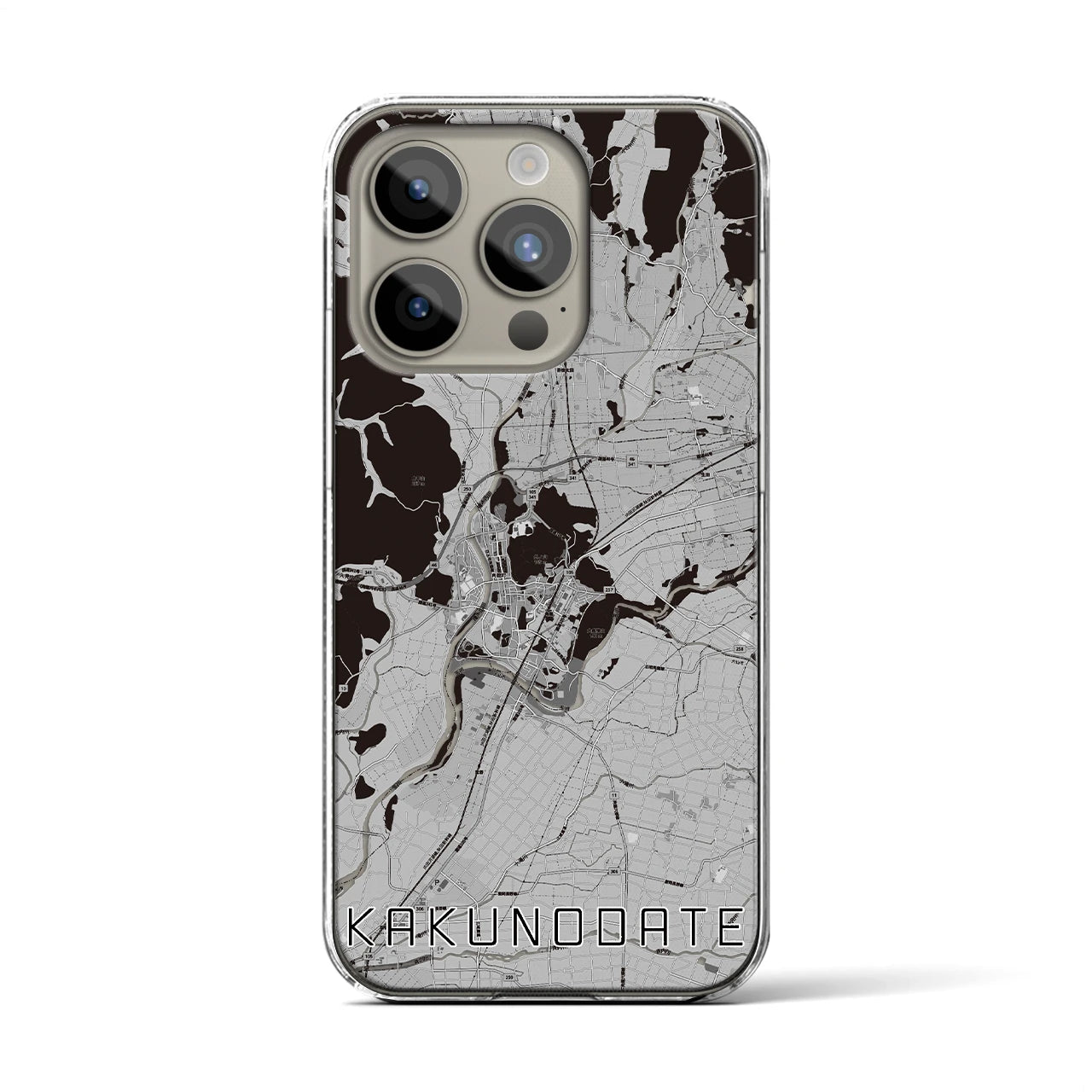 【角館(秋田県)】地図柄iPhoneケース(クリアタイプ)