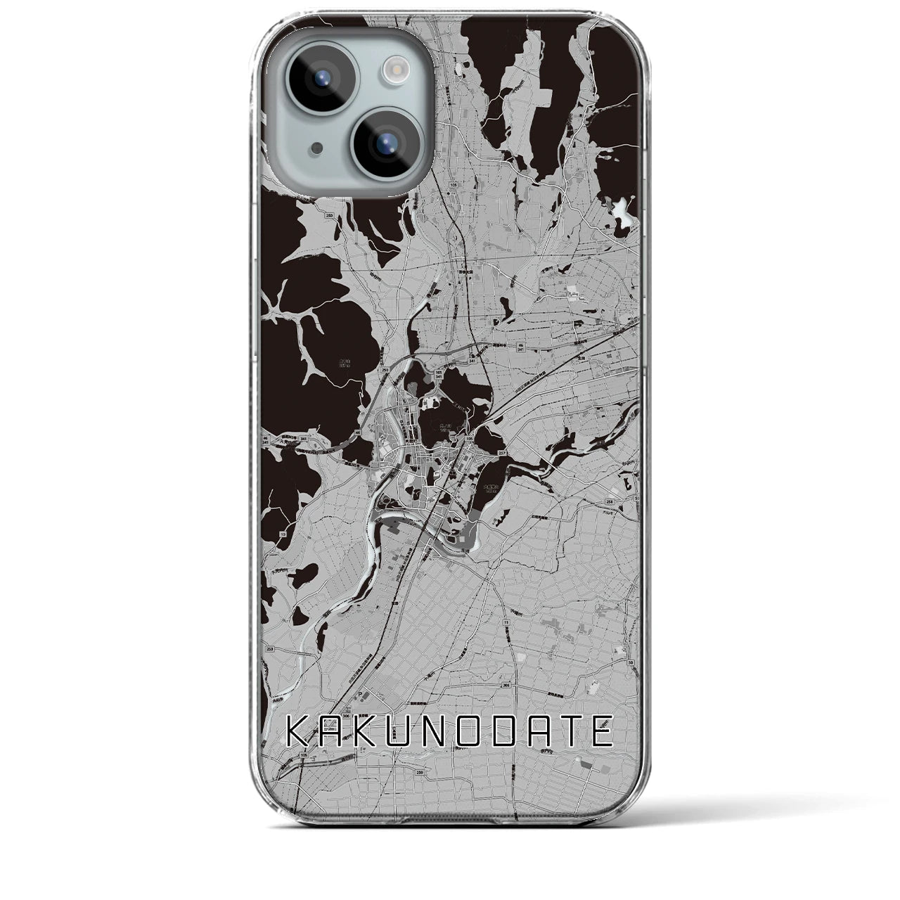 【角館(秋田県)】地図柄iPhoneケース(クリアタイプ)