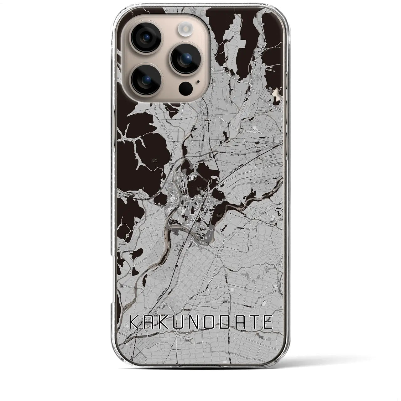 【角館(秋田県)】地図柄iPhoneケース(クリアタイプ)