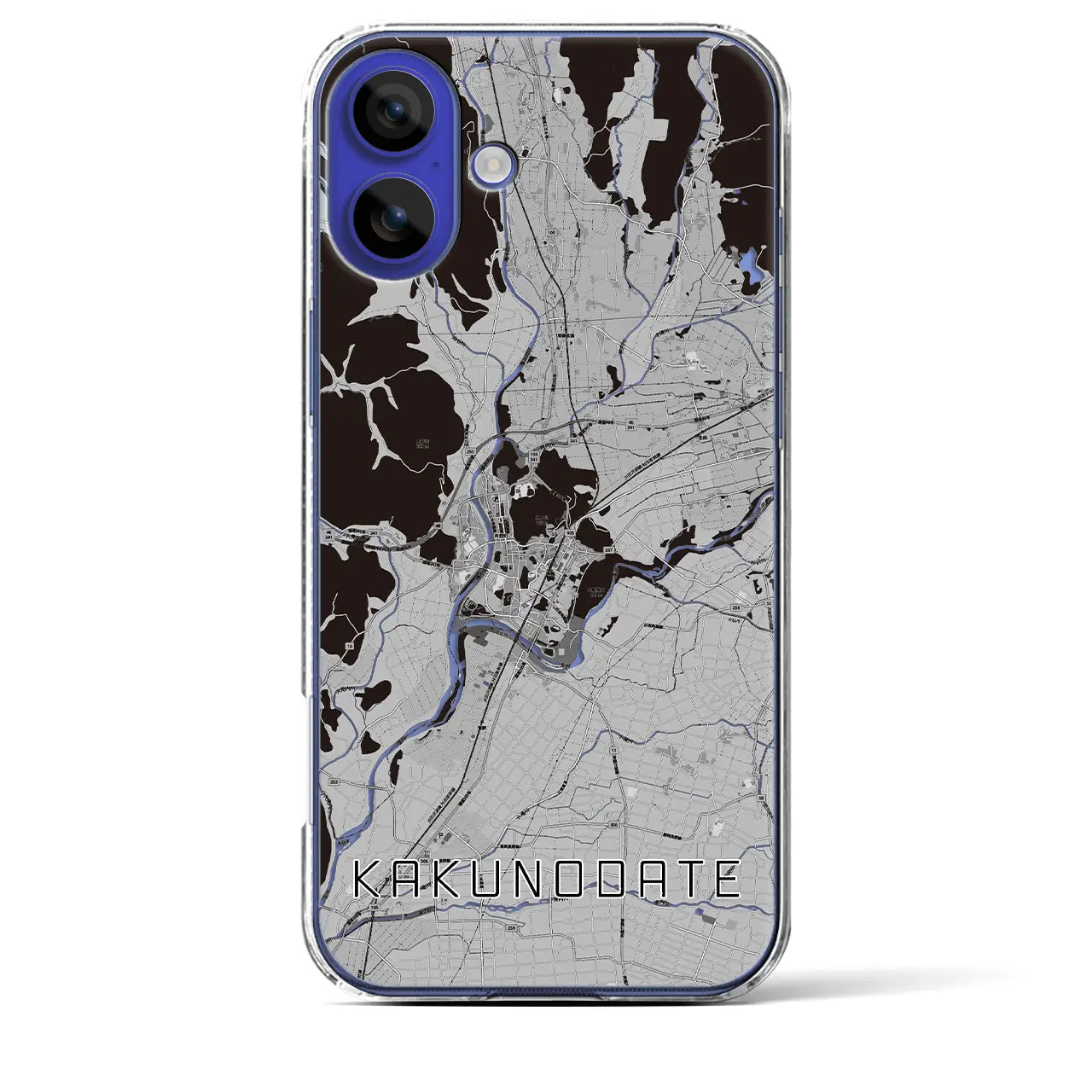 【角館(秋田県)】地図柄iPhoneケース(クリアタイプ)