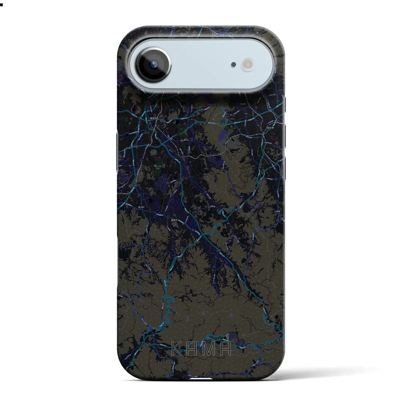 【嘉麻(福岡県)】地図柄iPhoneケース(バックカバータイプ)