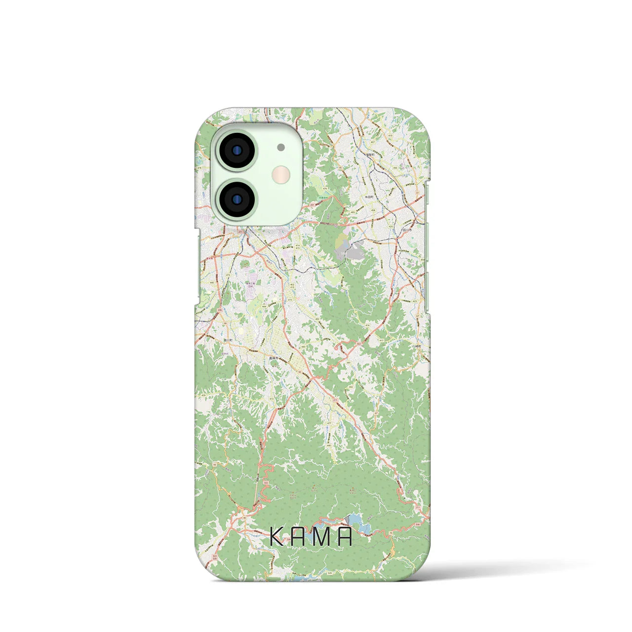 【嘉麻(福岡県)】地図柄iPhoneケース(バックカバータイプ)