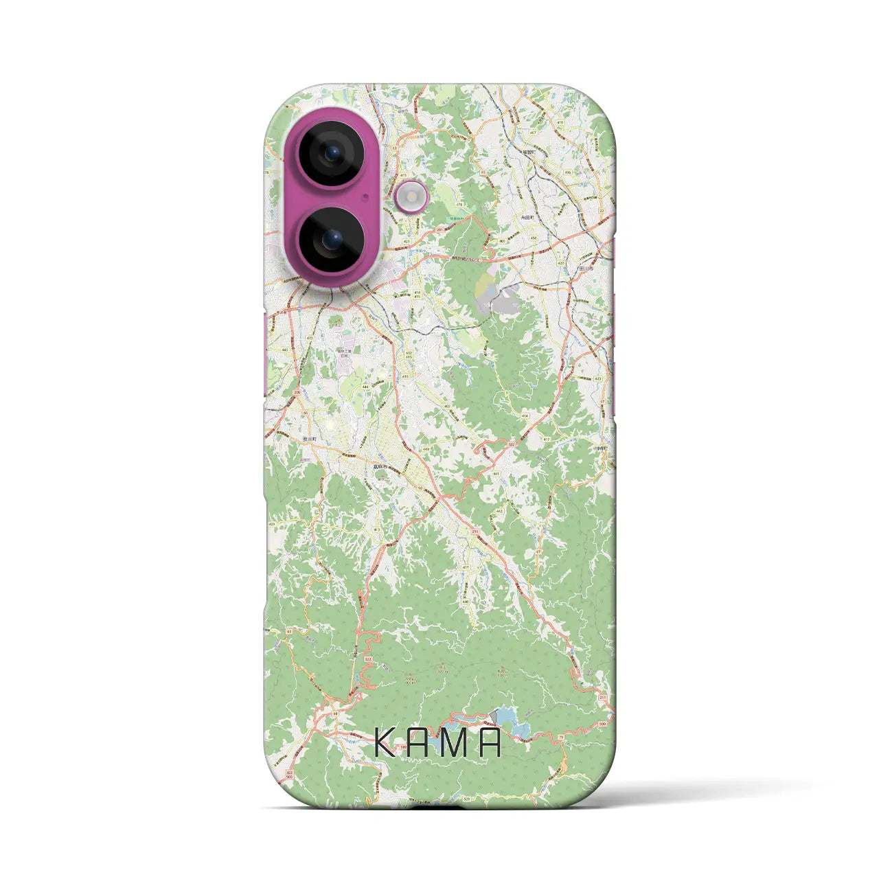 【嘉麻(福岡県)】地図柄iPhoneケース(バックカバータイプ)