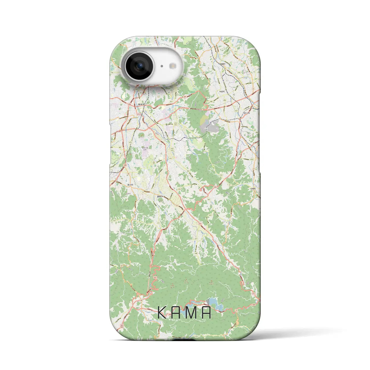 【嘉麻(福岡県)】地図柄iPhoneケース(バックカバータイプ)