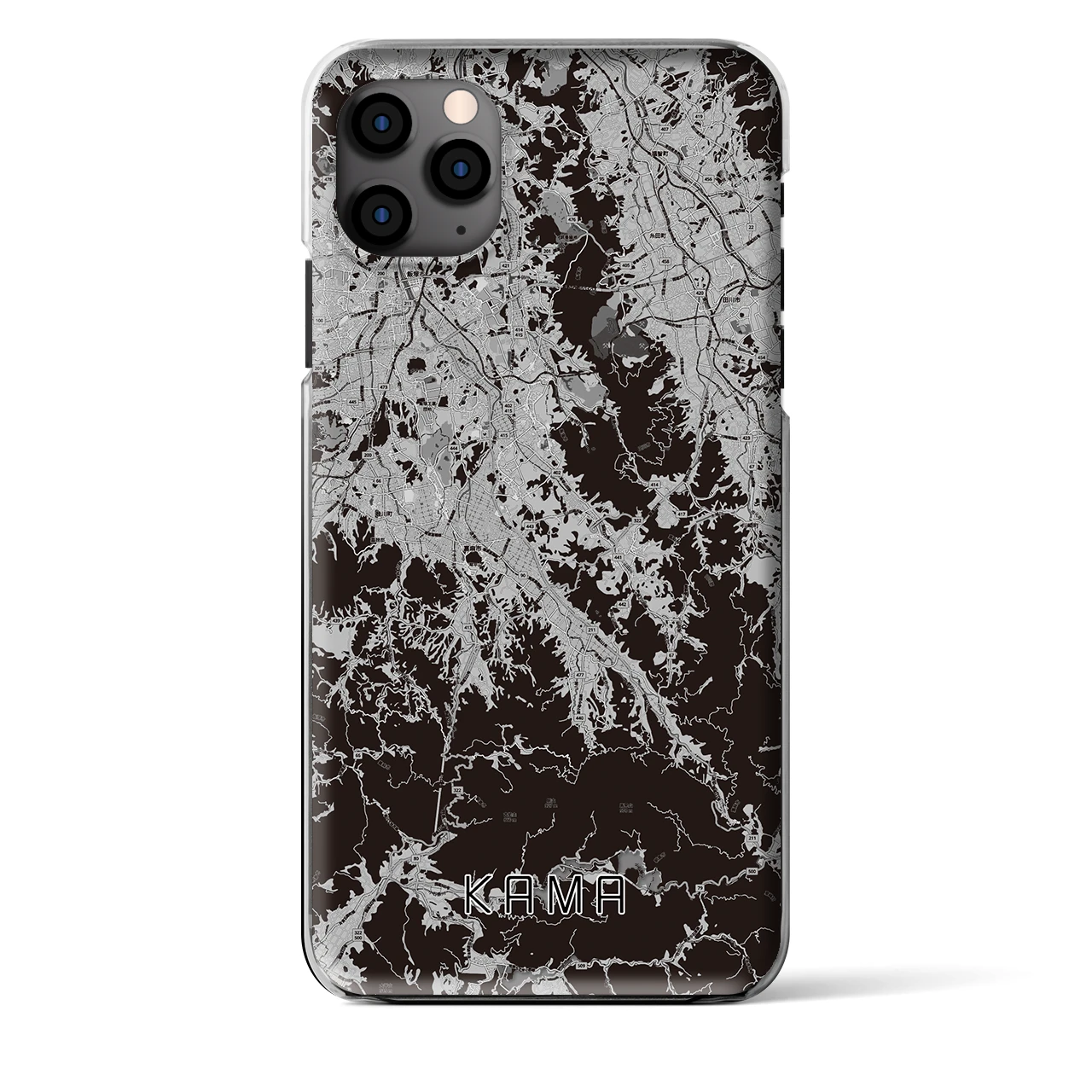 【嘉麻(福岡県)】地図柄iPhoneケース(クリアタイプ)