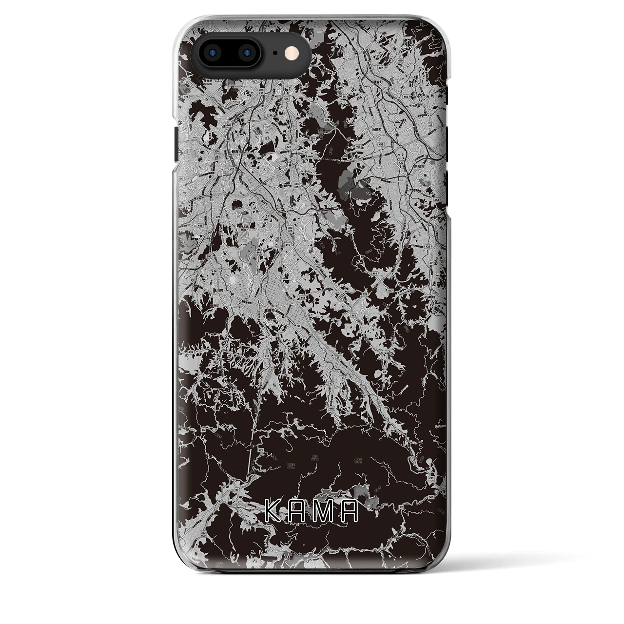 【嘉麻(福岡県)】地図柄iPhoneケース(クリアタイプ)