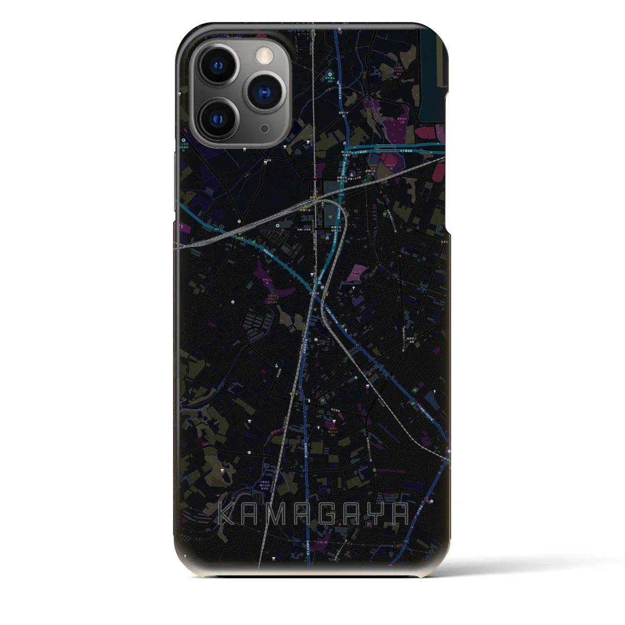 【鎌ケ谷(千葉県)】地図柄iPhoneケース(バックカバータイプ)