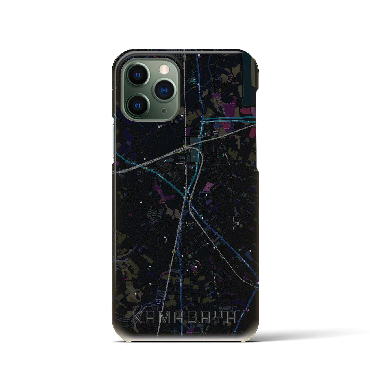 【鎌ケ谷(千葉県)】地図柄iPhoneケース(バックカバータイプ)