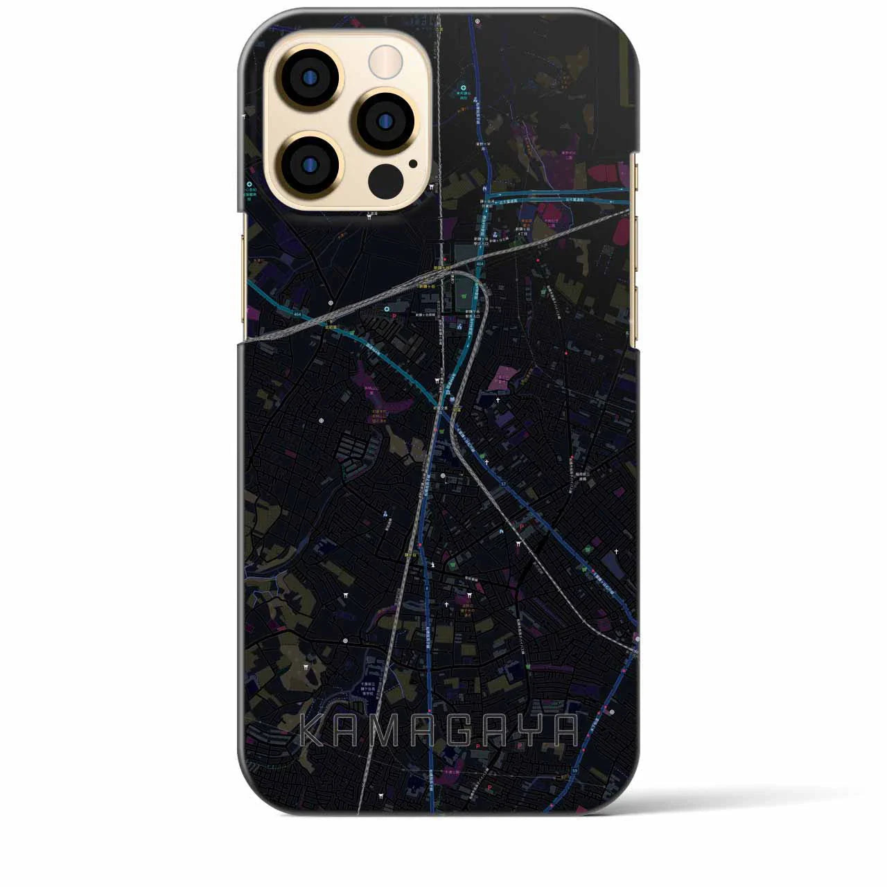 【鎌ケ谷(千葉県)】地図柄iPhoneケース(バックカバータイプ)