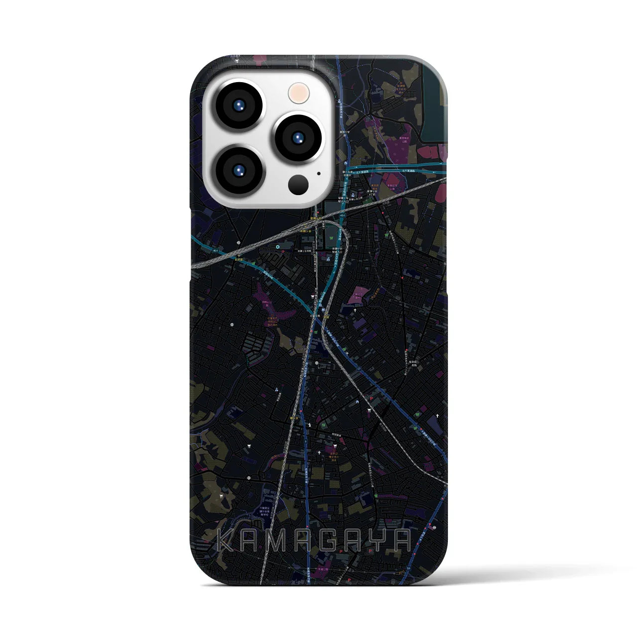 【鎌ケ谷(千葉県)】地図柄iPhoneケース(バックカバータイプ)