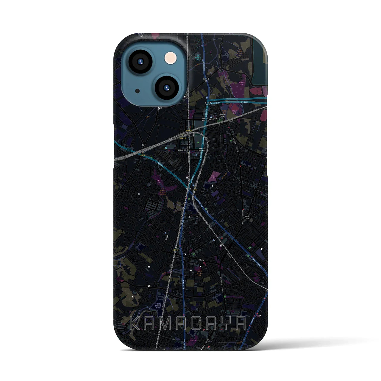 【鎌ケ谷(千葉県)】地図柄iPhoneケース(バックカバータイプ)