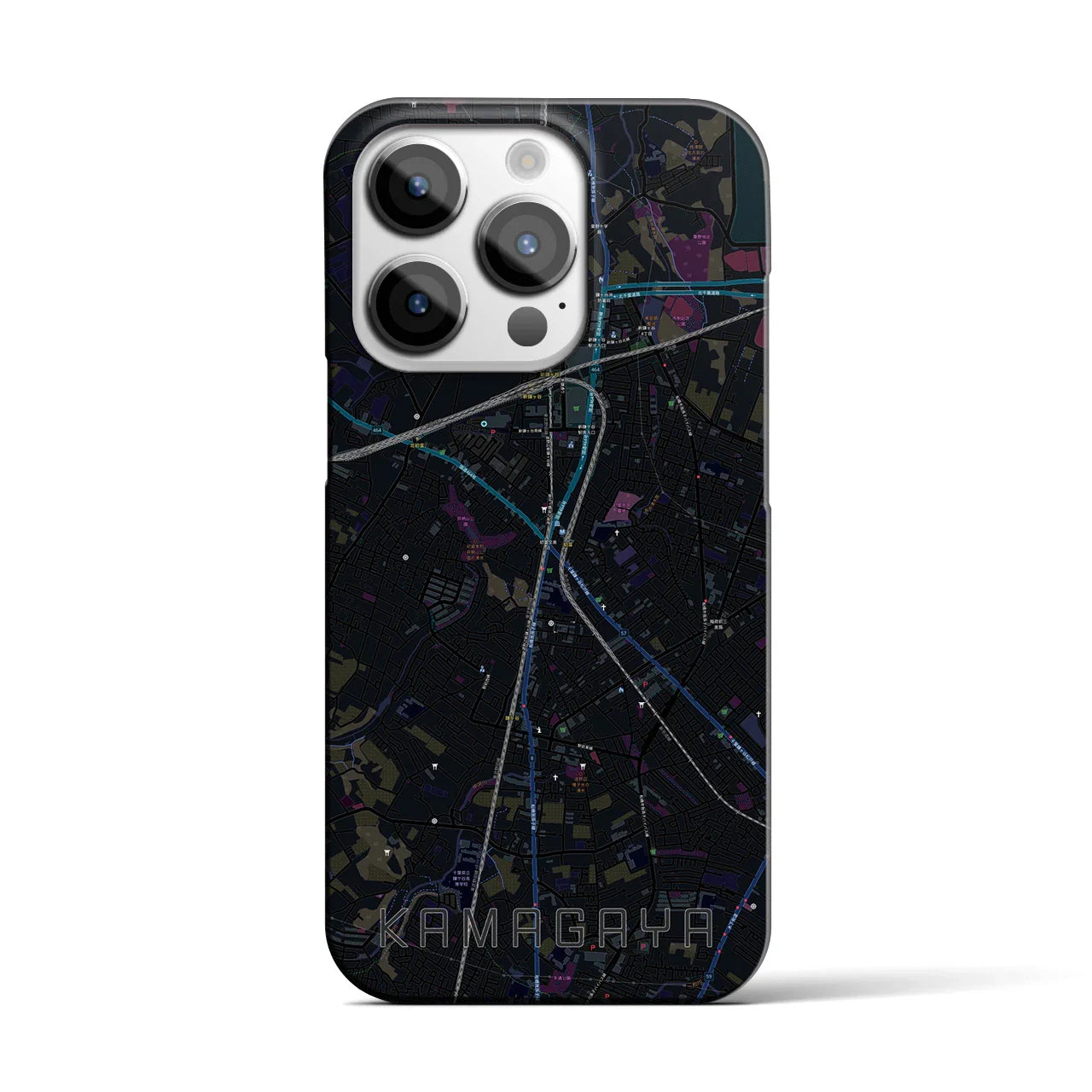 【鎌ケ谷(千葉県)】地図柄iPhoneケース(バックカバータイプ)