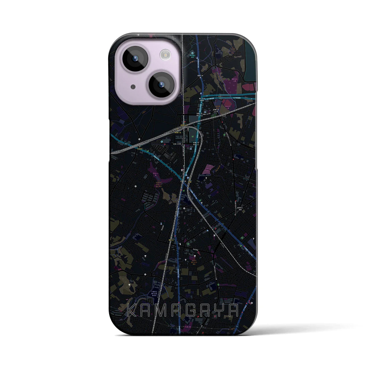【鎌ケ谷(千葉県)】地図柄iPhoneケース(バックカバータイプ)