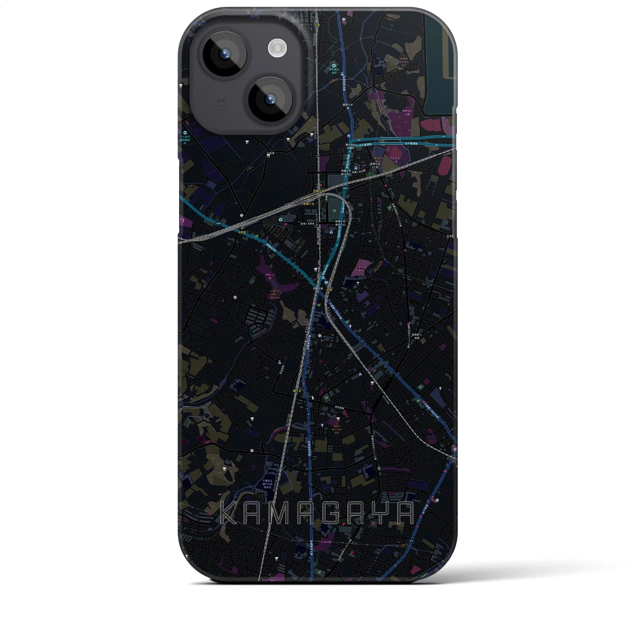 【鎌ケ谷(千葉県)】地図柄iPhoneケース(バックカバータイプ)