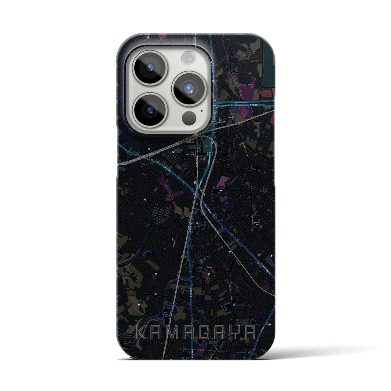 【鎌ケ谷(千葉県)】地図柄iPhoneケース(バックカバータイプ)