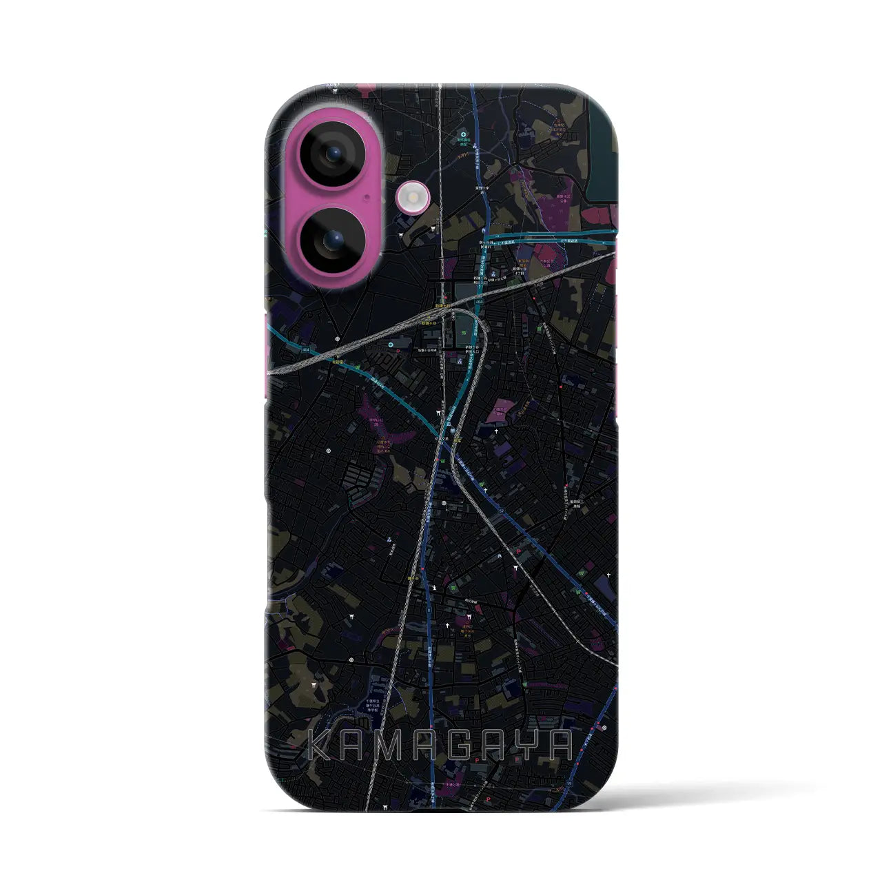 【鎌ケ谷(千葉県)】地図柄iPhoneケース(バックカバータイプ)