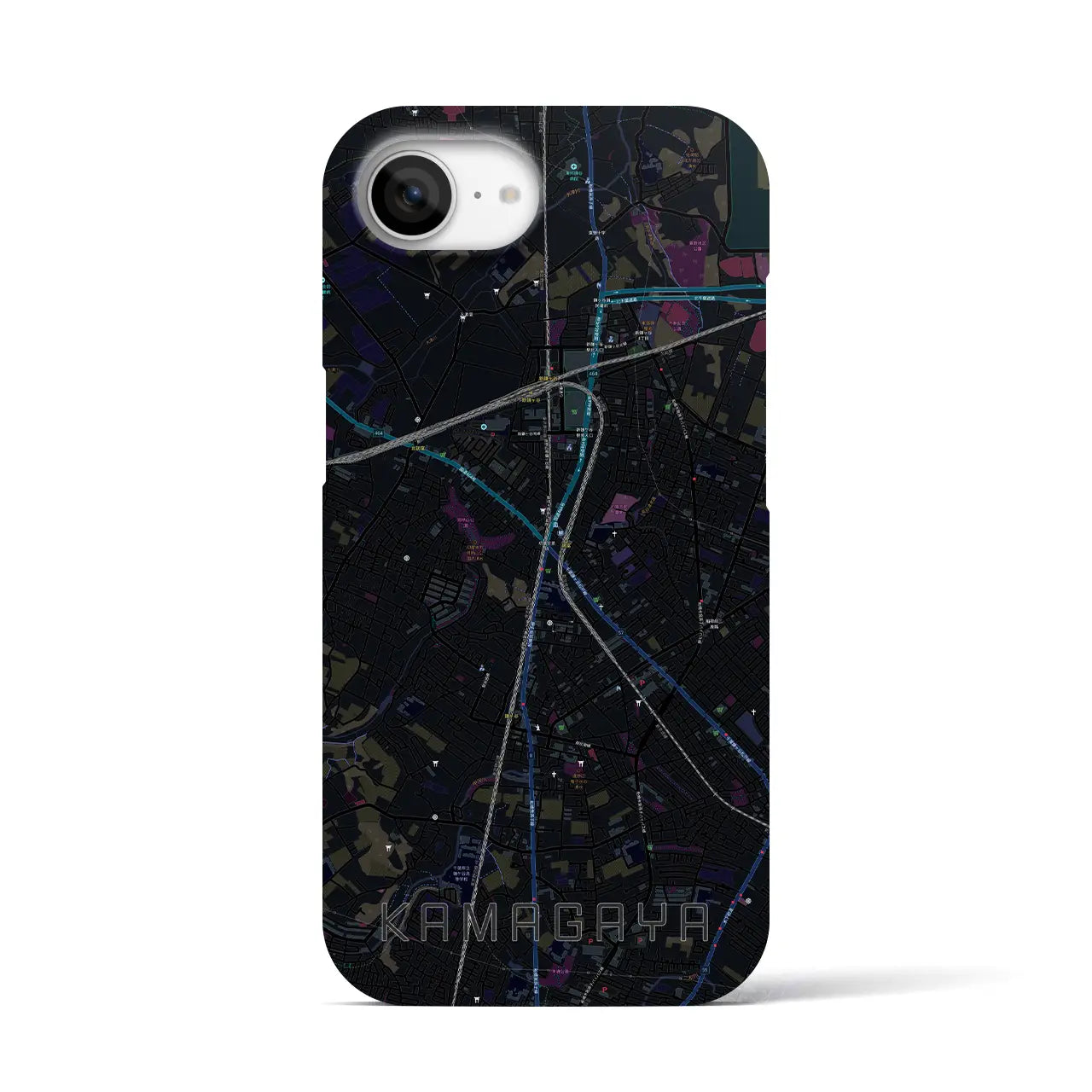 【鎌ケ谷(千葉県)】地図柄iPhoneケース(バックカバータイプ)