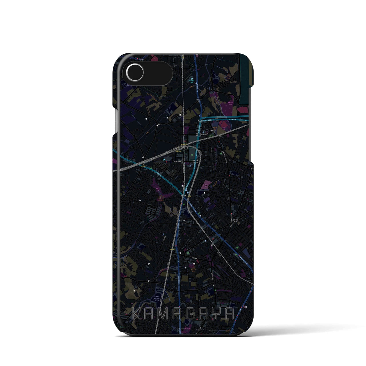 【鎌ケ谷(千葉県)】地図柄iPhoneケース(バックカバータイプ)