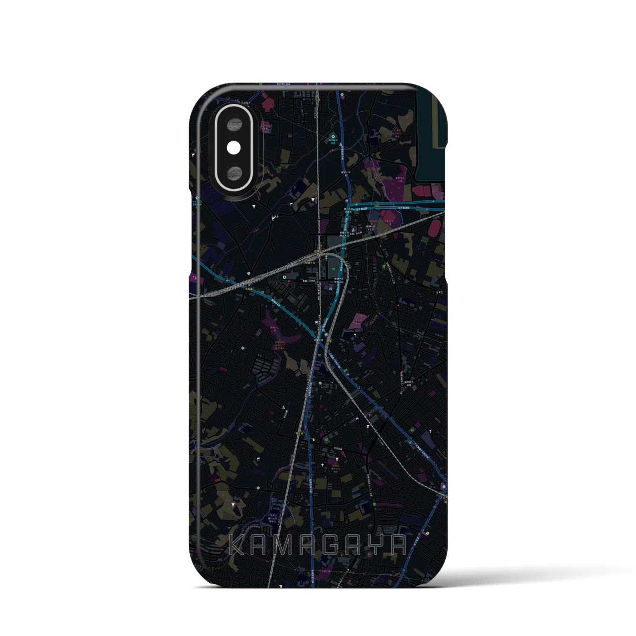 【鎌ケ谷(千葉県)】地図柄iPhoneケース(バックカバータイプ)