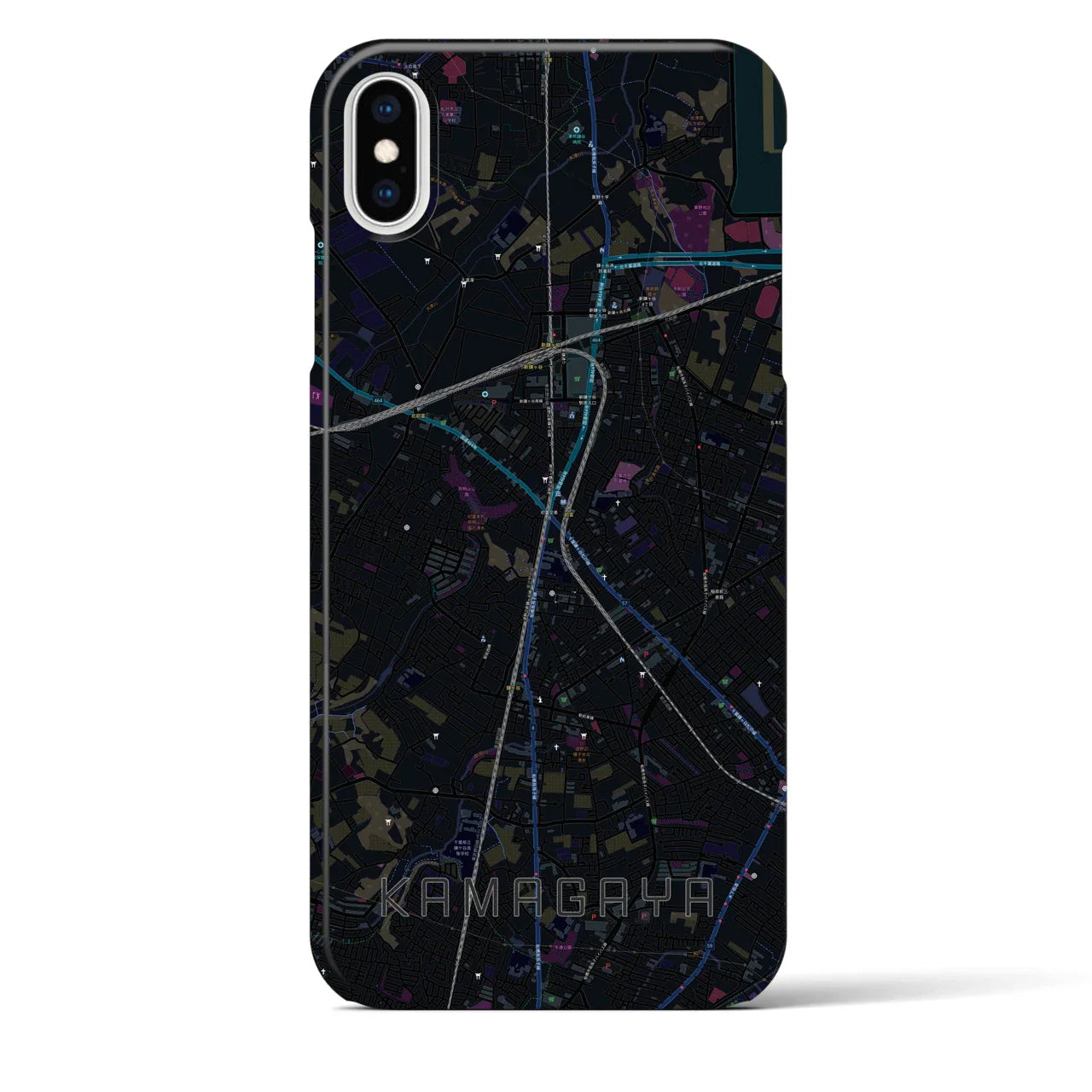 【鎌ケ谷(千葉県)】地図柄iPhoneケース(バックカバータイプ)